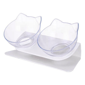 Tigela Elevada Transparente e Antiderrapante para Gatos