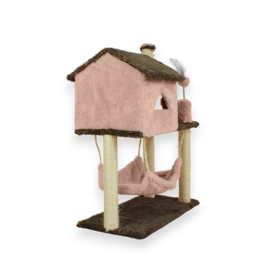 Arranhador Casa com Rede para Gatos