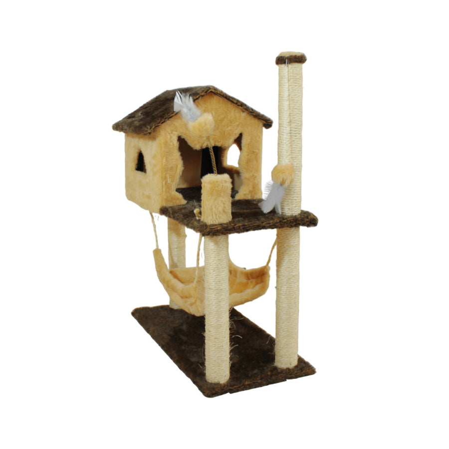 Arranhador Casa com Rede para Gatos