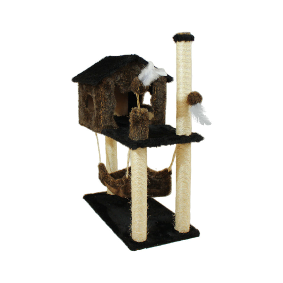 Arranhador Casa com Rede para Gatos