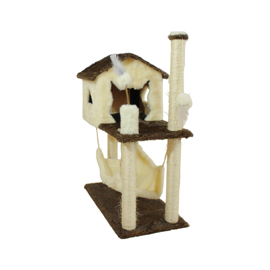 Arranhador Casa com Rede para Gatos