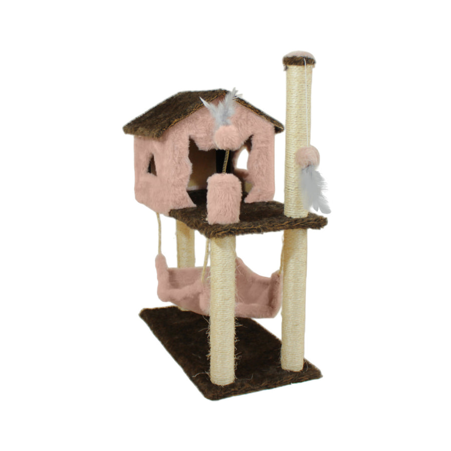 Arranhador Casa com Rede para Gatos